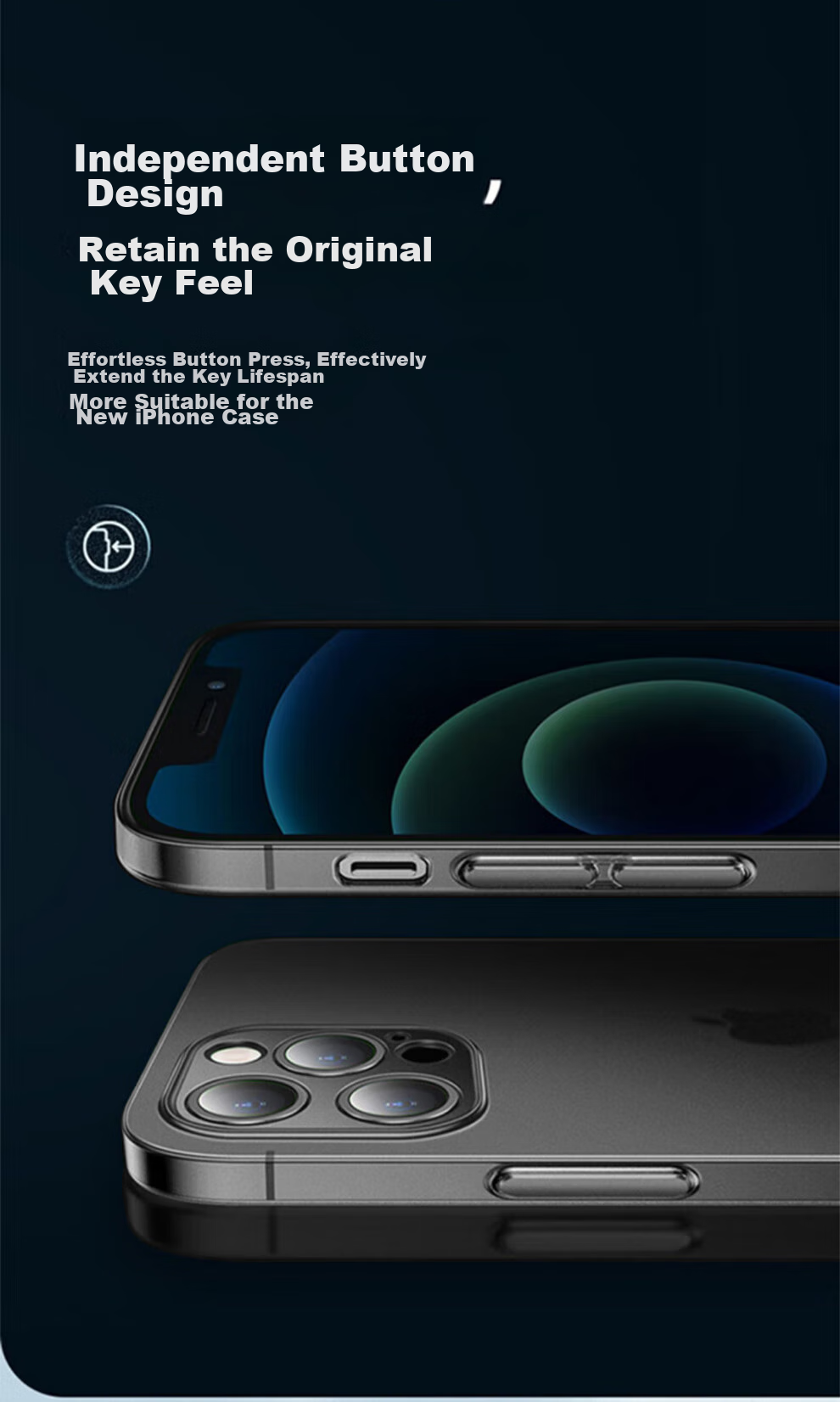 Чехол HOLDZU для Apple iPhone 15, противоударный, ультратонкий, матовый, с защитой камеры, черный