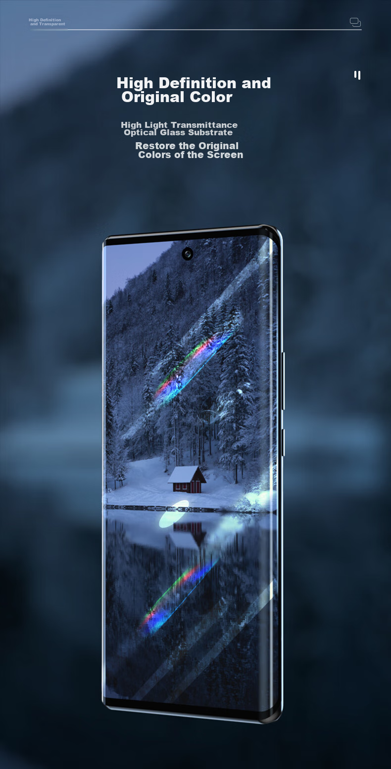 Защитное стекло для экрана LLUNC для Honor 80, полное покрытие, ультратонкое изогнутое стекло, высокая четкость, защита от отпечатков пальцев