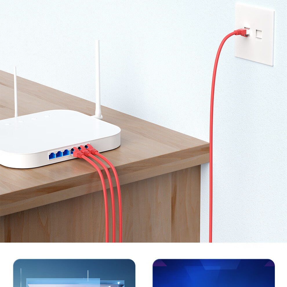 Сетевой кабель ULT-unite CAT8, 10 Gigabit, экранированный, для высокоскоростного интернета, 3 метра, красный