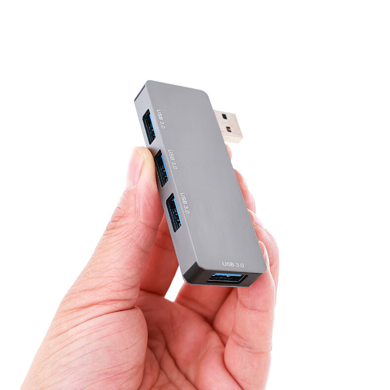 USB-хаб Youlianxing YLX-RS3624AR, 4 порта USB 3.0, прямой штекер, алюминиевый сплав, серый