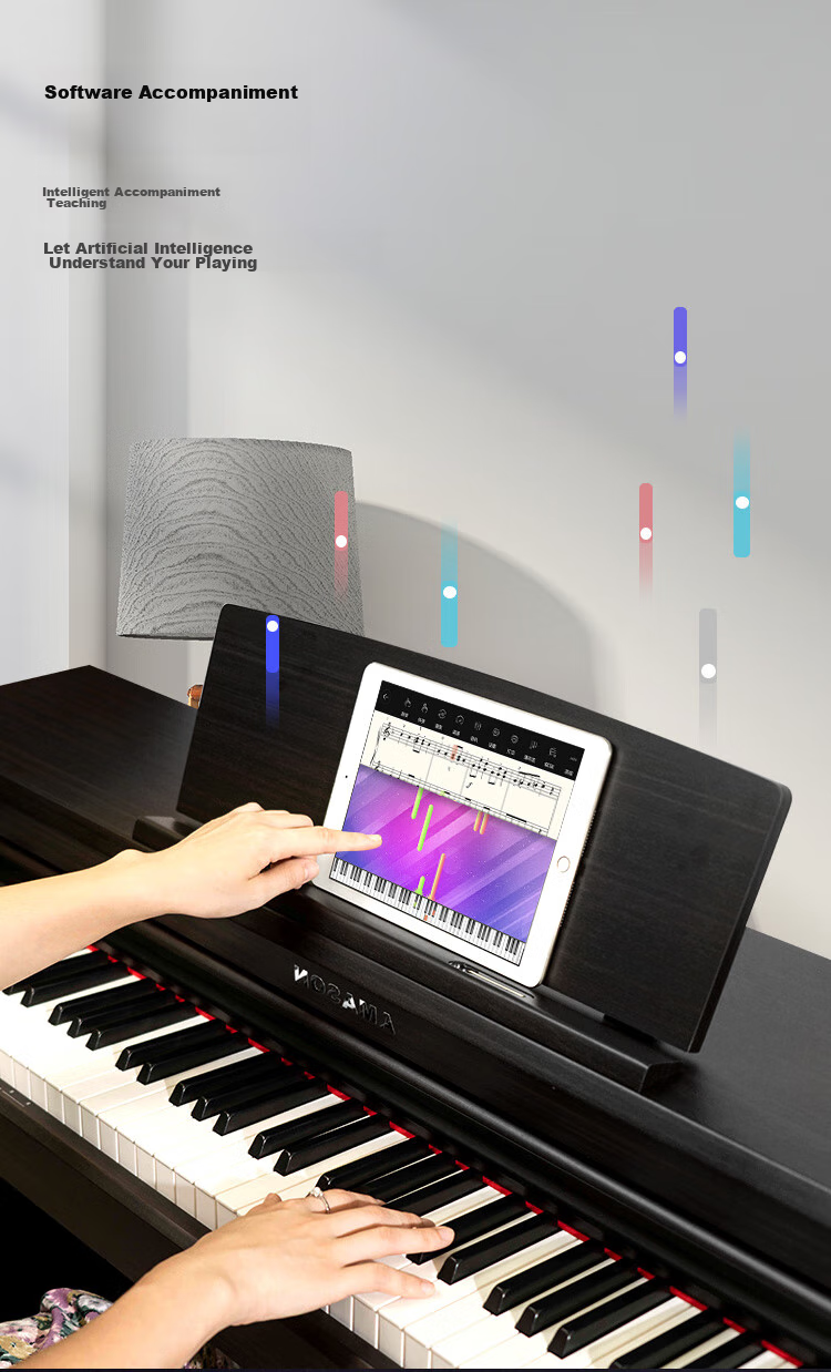 Цифровое пианино Amason V03S Black, 88 клавиш, взвешенная молоточковая механика, Bluetooth