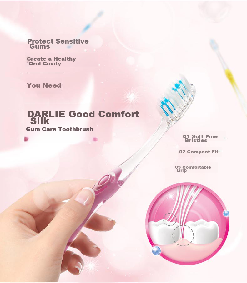 Зубная щетка Darlie Gum Care, мягкая, 8 шт.