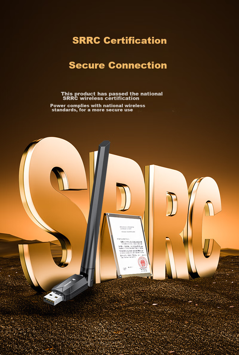 Беспроводной USB-адаптер Wi-Fi 6 SAMZHE WRA33, внешний антенный модуль, 286 Мбит/с, 2.4 ГГц, USB