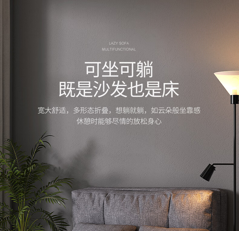 稳纳 懒人沙发 床上靠背折叠床 榻榻米沙发多功能折叠沙发懒人椅 WN-5020G