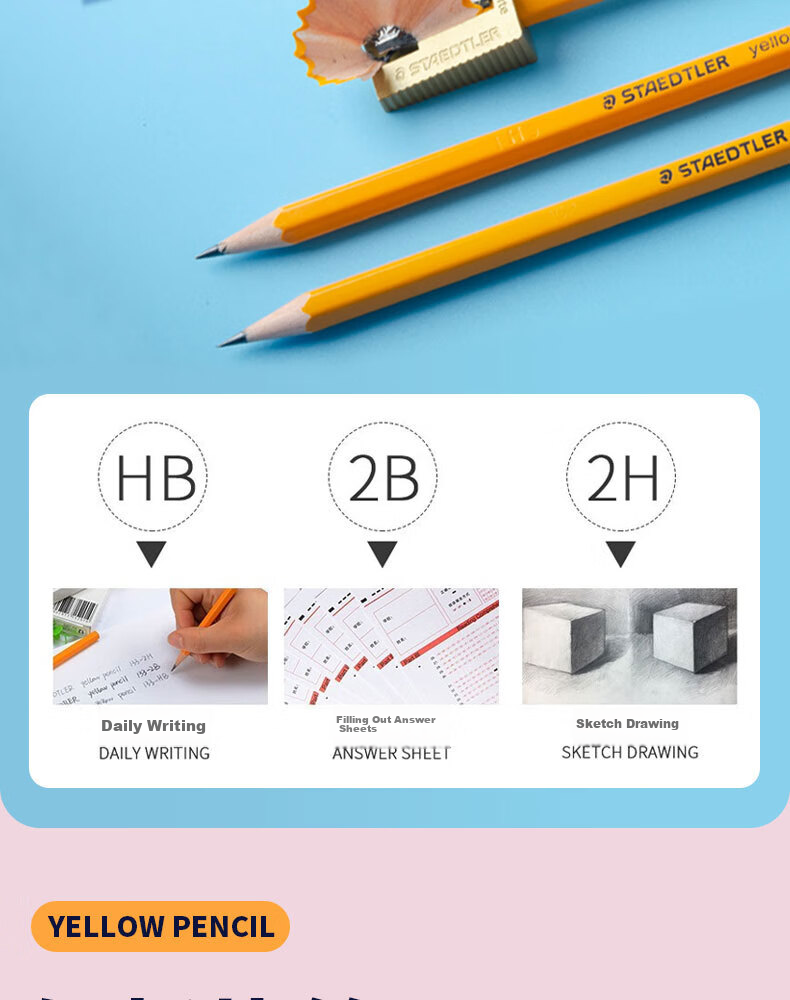 Набор карандашей STAEDTLER HB Classic, шестигранные, деревянные, для школы и экзаменов, 12 штук