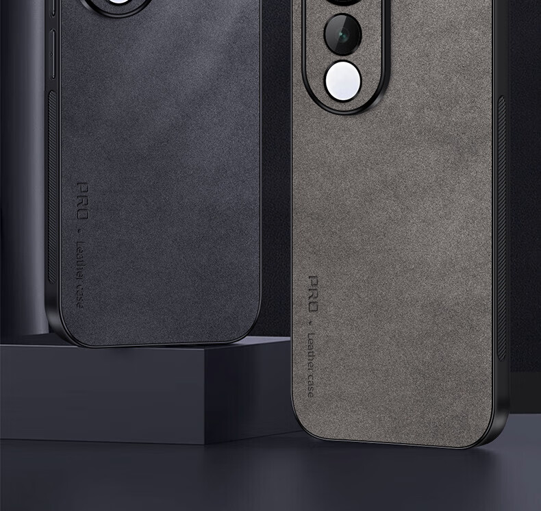 Чехол для телефона Shangsu для Vivo S19, противоударный, с полной защитой объектива, из силикона с внешним слоем из натуральной кожи ягненка, черный