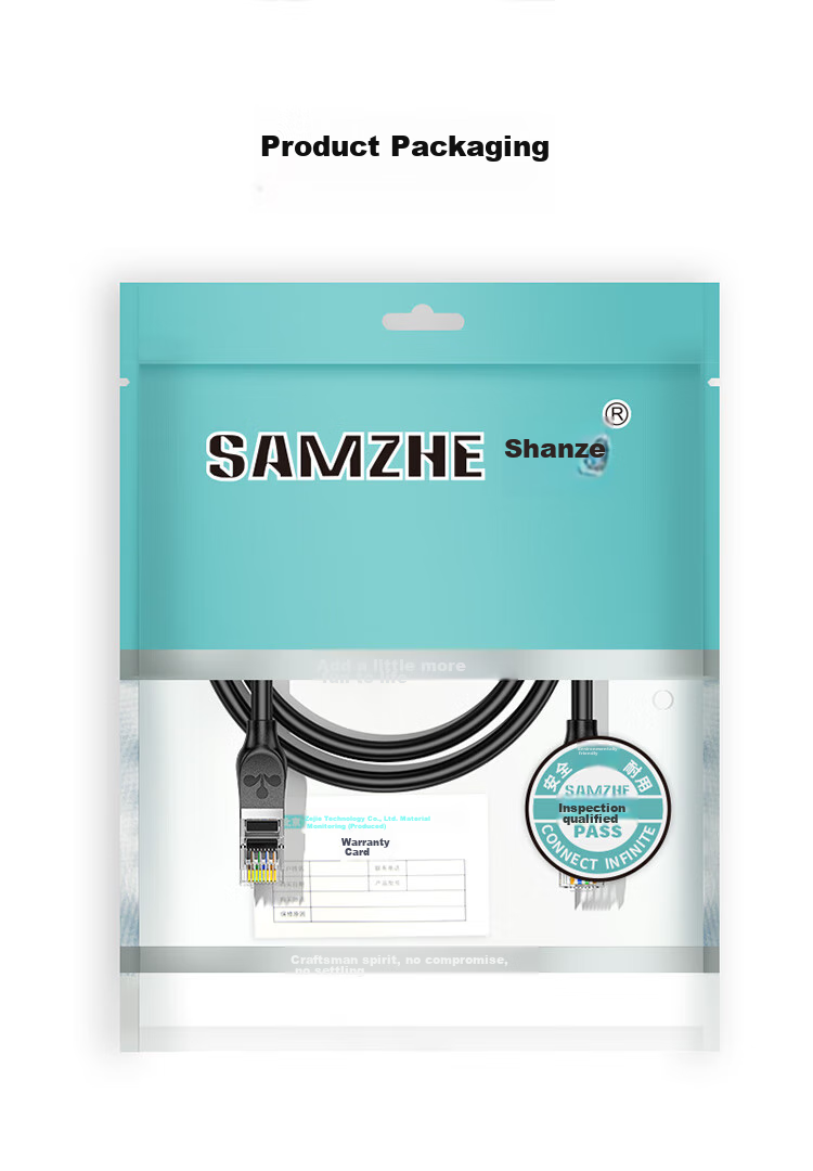 Сетевой кабель SAMZHE Cat6A 10G, 1.5 м, чистая медь, для домашней сети, гигабитный, 2.5G