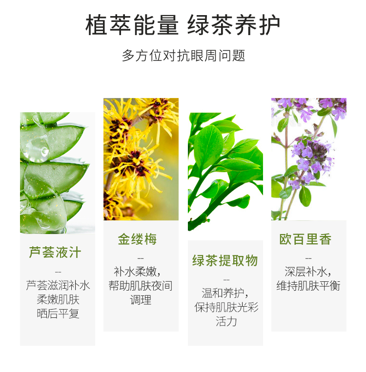 AA网（AA SKINCARE）绿茶芦荟眼胶60ml 补水保湿 眼霜眼膜 淡化黑眼圈 细纹护理