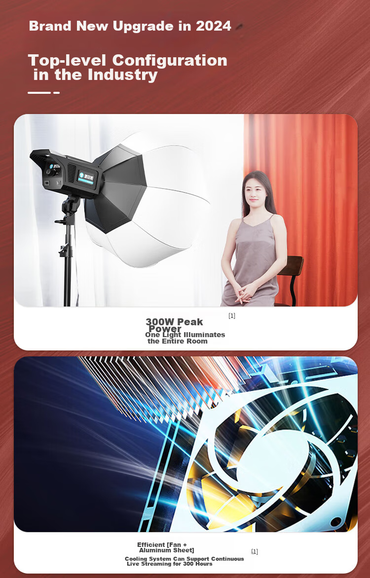 LED-прибор для студийной съемки YOUFES YS10, 300W, постоянный свет, софтбокс, для стримов и видео