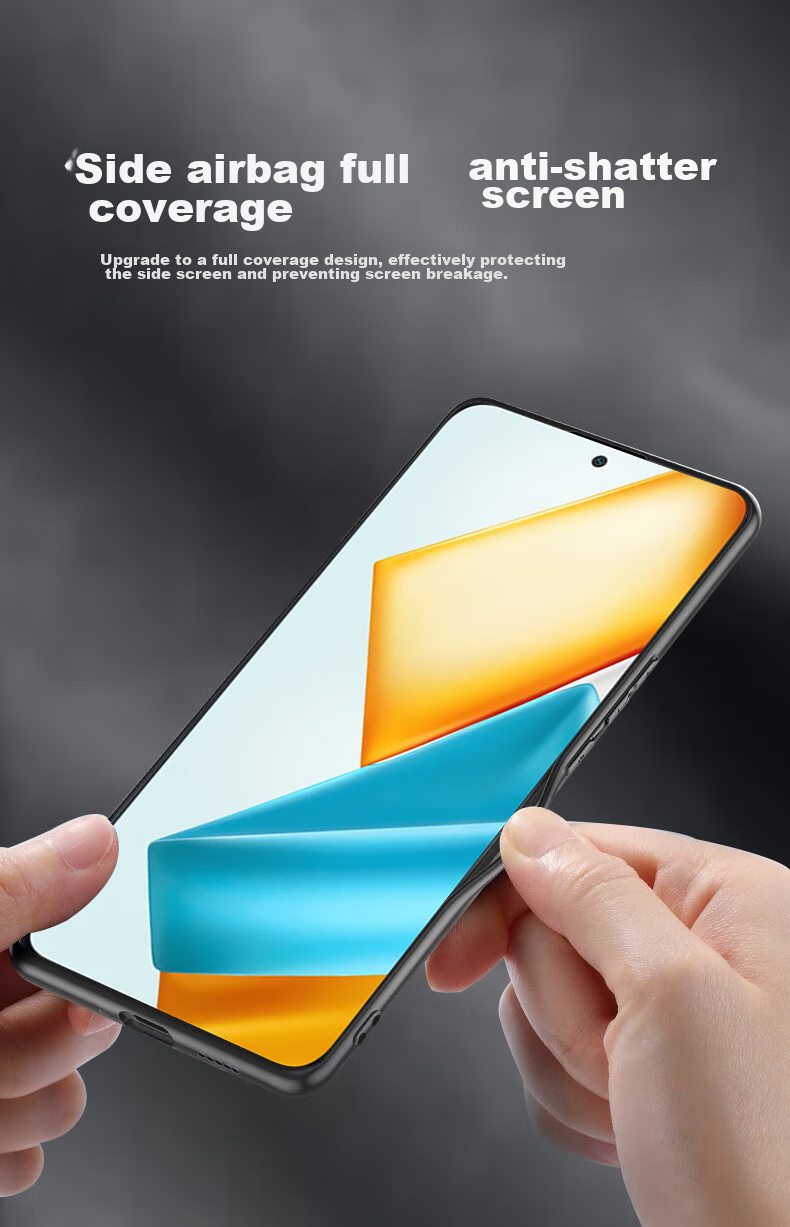 Чехол для телефона SHIYONG для Honor 90 GT, защитный чехол с полной защитой объектива, силиконовый мягкий край, ударопрочный, ультратонкий, простой и стильный чехол из кожи для мужчин и женщин, черный