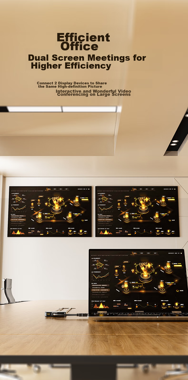 HDMI-разветвитель BIAZE 4K HD, один вход, два выхода, для ноутбука, телевизора, монитора, проектора, зеркальное отображение экрана