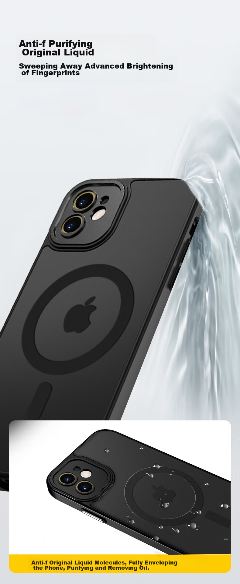 Чехол KEKLLE для iPhone 11, магнитный, с беспроводной зарядкой, противоударный, синий