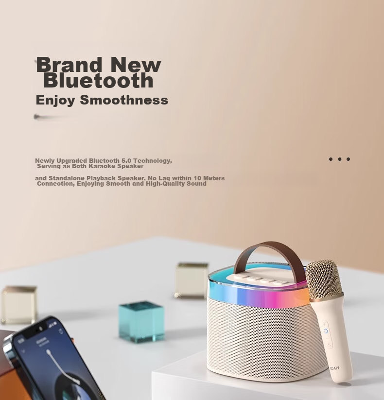 Беспроводной Bluetooth-микрофон Soaiy SK2, портативная караоке-система, встроенный динамик, для домашнего караоке, детский микрофон, набор звуковой системы KTV