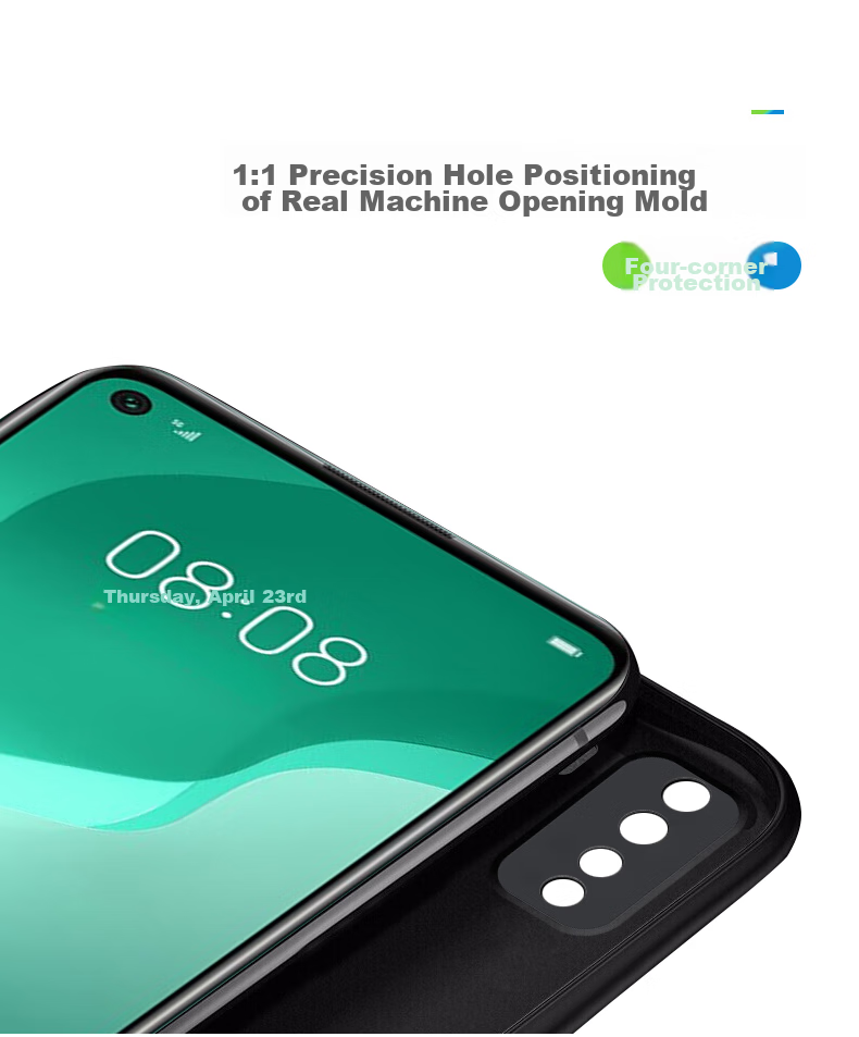 Чехол для телефона HotFire для HUAWEI Nova 7 SE, Huawei Nova 7 SE 5G, противоударный, матовый, прозрачный, черный