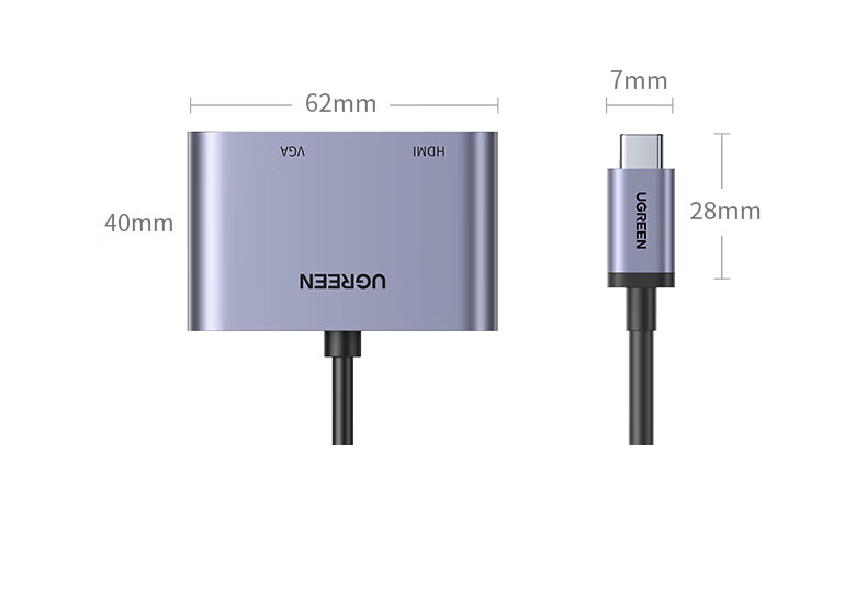 Адаптер USB-C HDMI/VGA