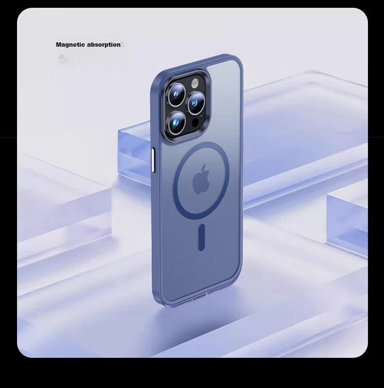 Чехол для Apple iPhone 13 ZHIWEISHI MagSafe Skin-Like, противоударный, полупрозрачный, дымчато-серый