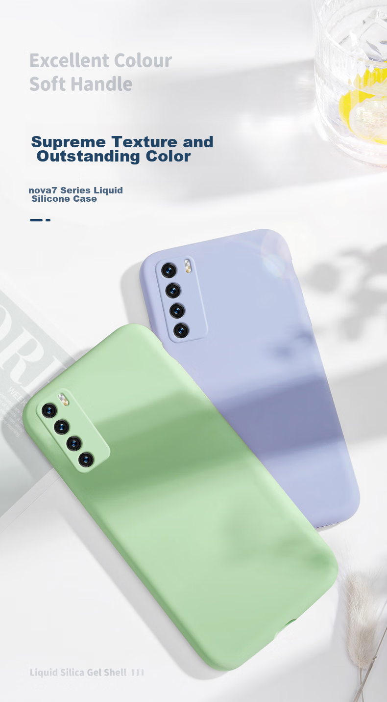 Чехол для Huawei Nova 7 KEKLLE, противоударный, силиконовый, черный