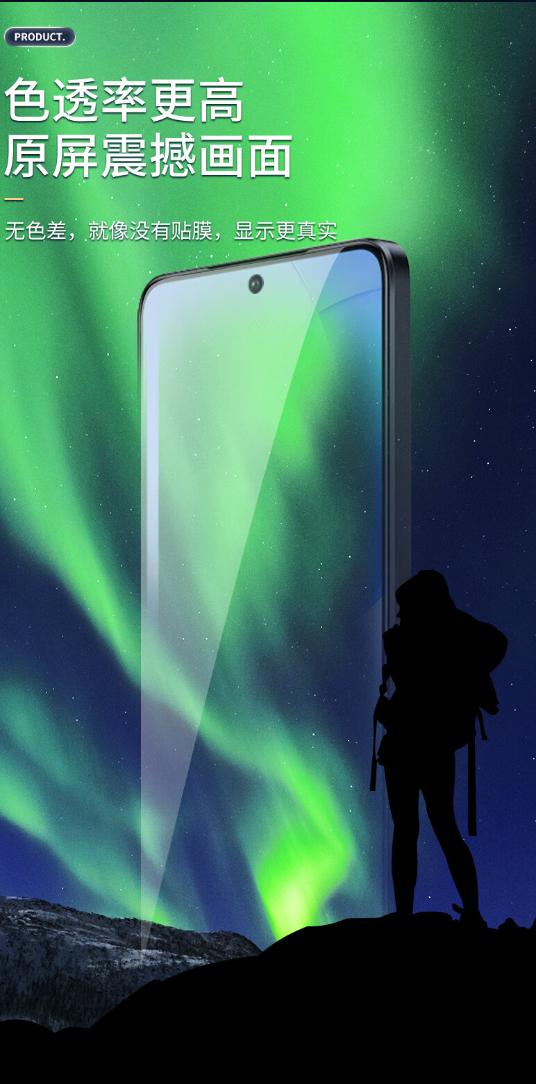 Защитное стекло LANGLING для Xiaomi Redmi K70/70Pro, противоударное, полноэкранное, HD Clear, антиотпечатки, 2 шт.