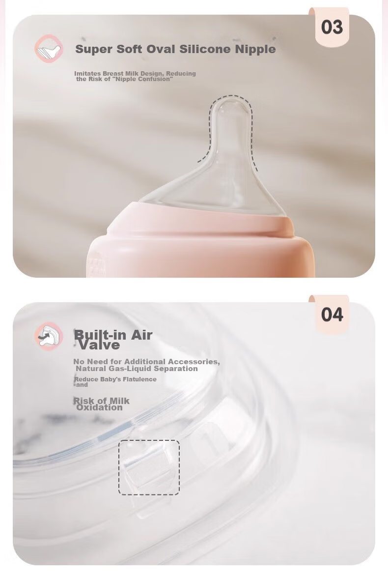 Бутылочка для кормления HEGEN Baby Bottle Set, PPSU, 150мл + 240мл, с крышками для хранения, набор из 2 шт., цвет "Morandi"