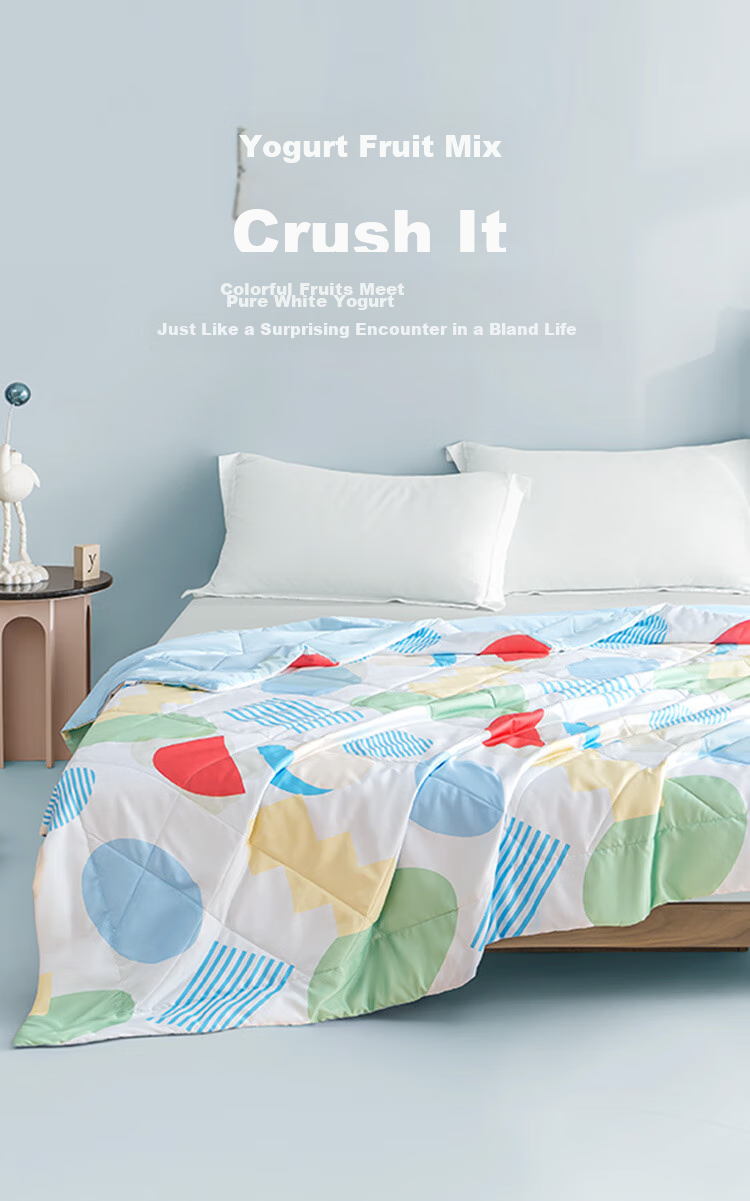 Одеяло JD Original Summer Crush, охлаждающее, ледяной шелк, класс А, машинная стирка, 150x200 см, цветочный ледяной розовый