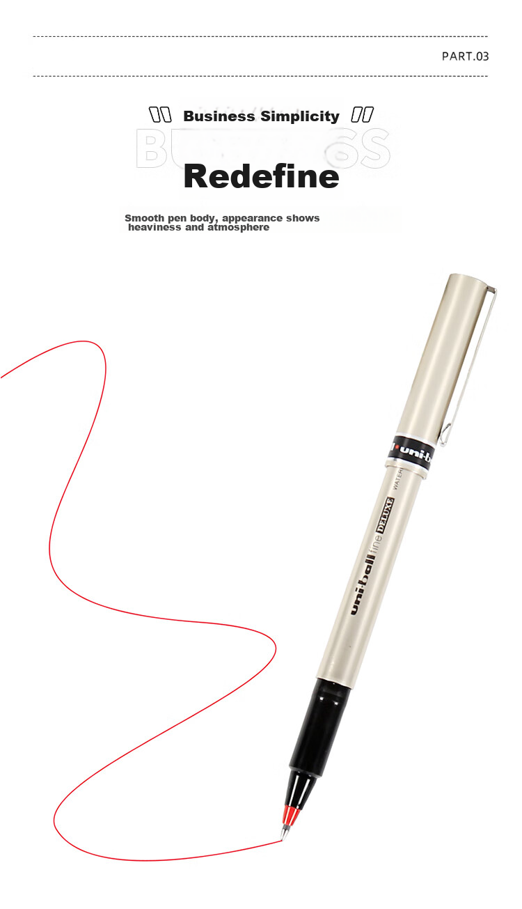 Гелевая ручка Uni Mitsubishi Uni-Ball UB-177, 0.7 мм, черная, набор 12 шт.