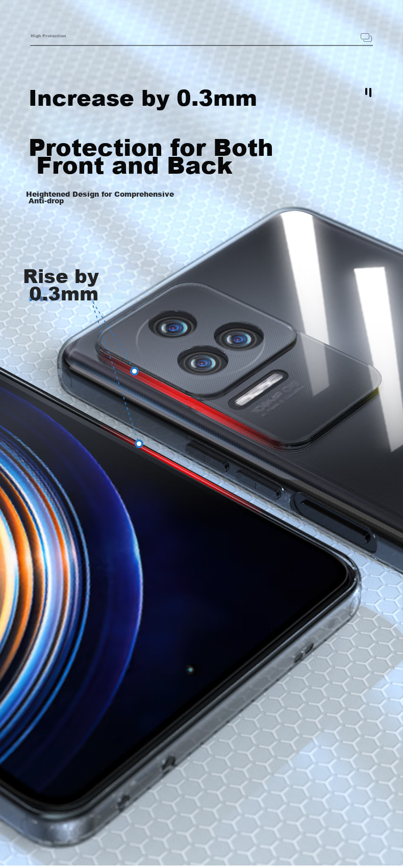 Прозрачный чехол для Xiaomi Redmi K50/K50 Pro