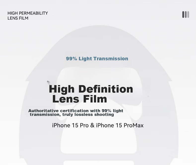 Защитная пленка для камеры Lanxingxiansheng для iPhone 16 Pro Max, закаленное стекло 99AR HD, черная