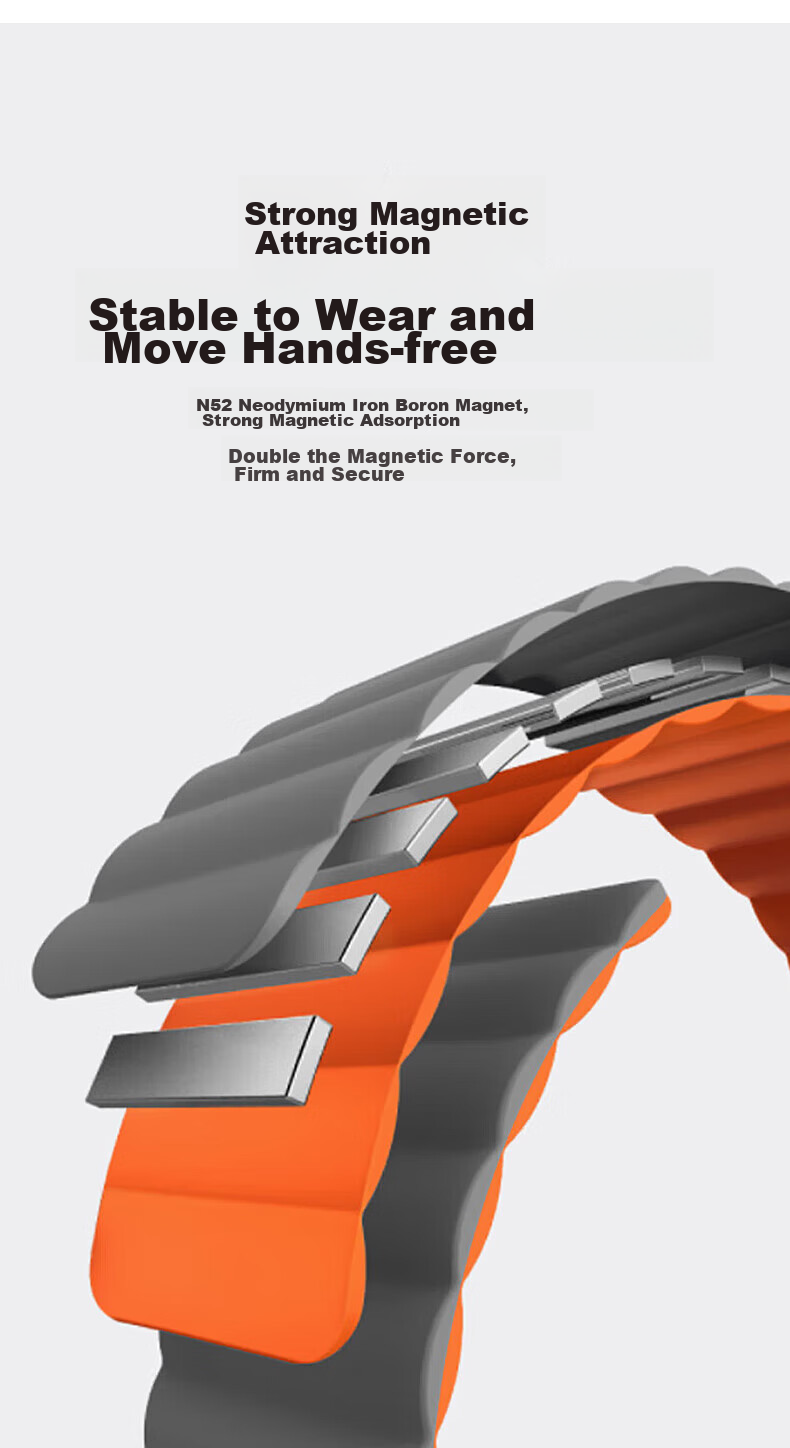 Ремешок Watchbond Magnetic Silicone Loop для Apple Watch, силиконовый, черный, 38/40/41/42 мм