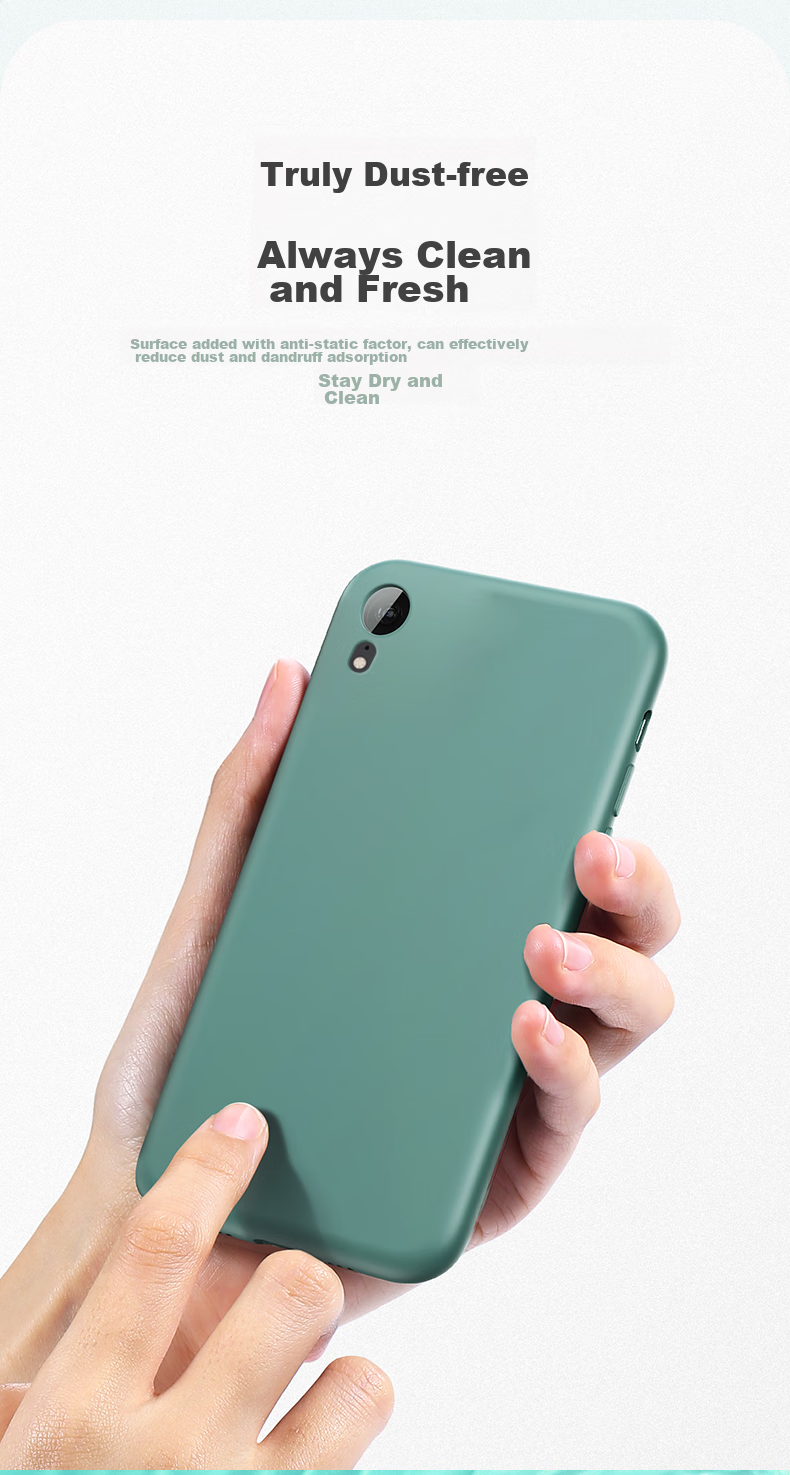 Силиконовый чехол KEKLLE для Apple iPhone XR, полнозащитный чехол с покрытием камеры, ультратонкий мягкий чехол с ощущением кожи, темно-синий