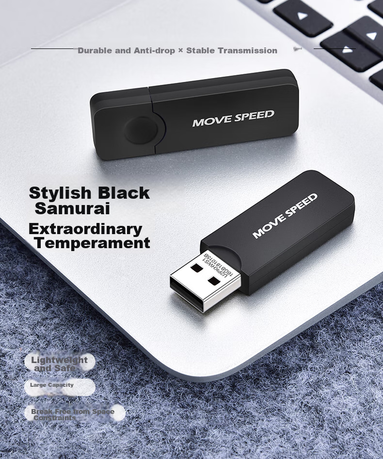 USB-накопитель MOVE SPEED 64GB USB 2.0, Черный Рыцарь, Черный