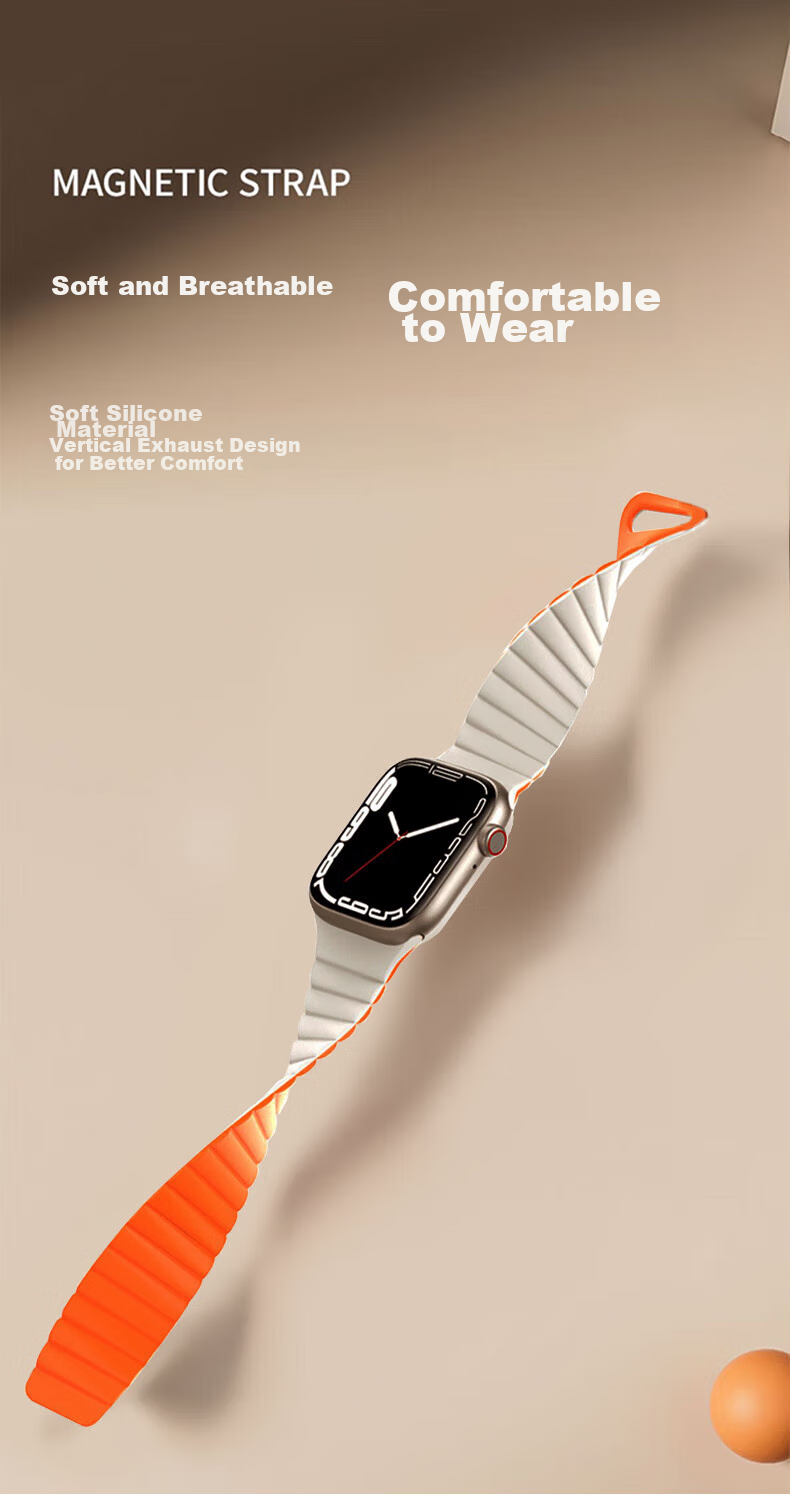 Ремешок Watchbond Magnetic Silicone Loop для Apple Watch, силиконовый, черный, 38/40/41/42 мм