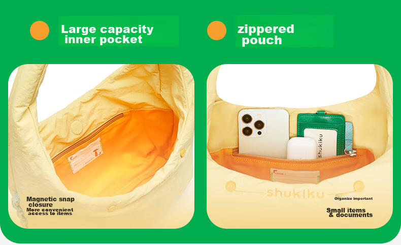 Женская сумка SHUKIKU Cloud Bag, модная сумка на плечо, трендовая сумка через плечо, легкая сумка для коммивояжера, ярко-желтая