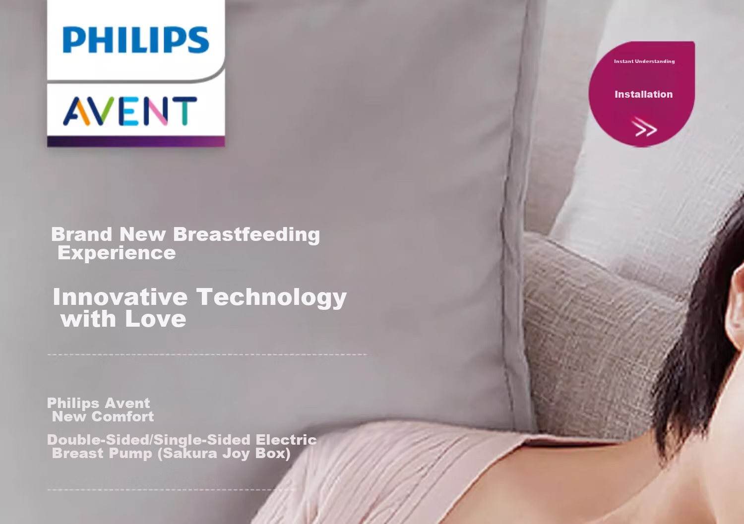 Молокоотсос AVENT Double-Sided Fully Automatic Breast Pump Portable Painless Massage Electric Milk Extractor