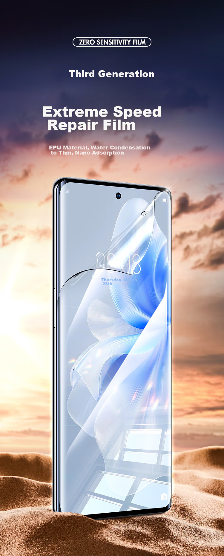 Защитная гидрогелевая пленка BIAZE для Vivo S19 Pro, S18, S17, S16, ультратонкая, противоударная, антиотпечатки