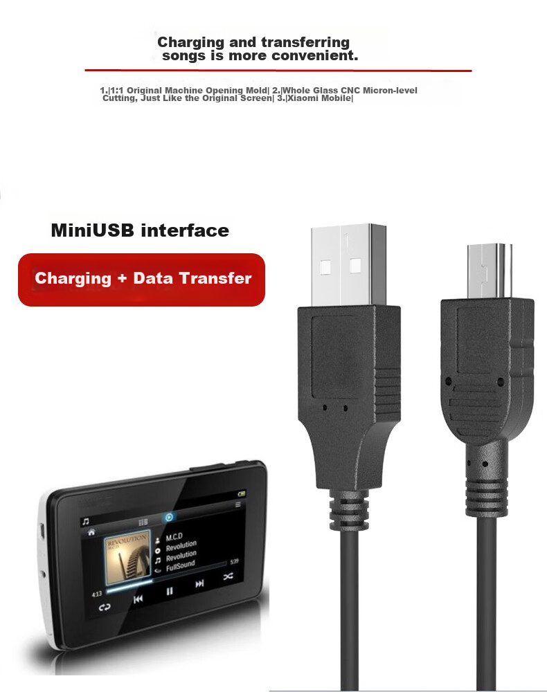 Кабель USB Trendsetter для Mini USB, 1 метр, черный, 2А