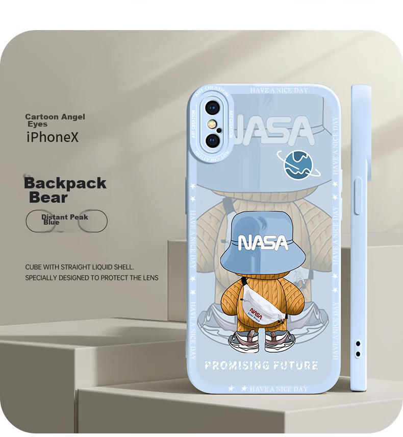 Чехол NEYAA для Apple iPhone X, силиконовый, противоударный, ультратонкий, с полной защитой объектива, синий