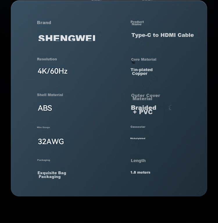 Кабель-переходник Type-C на HDMI
