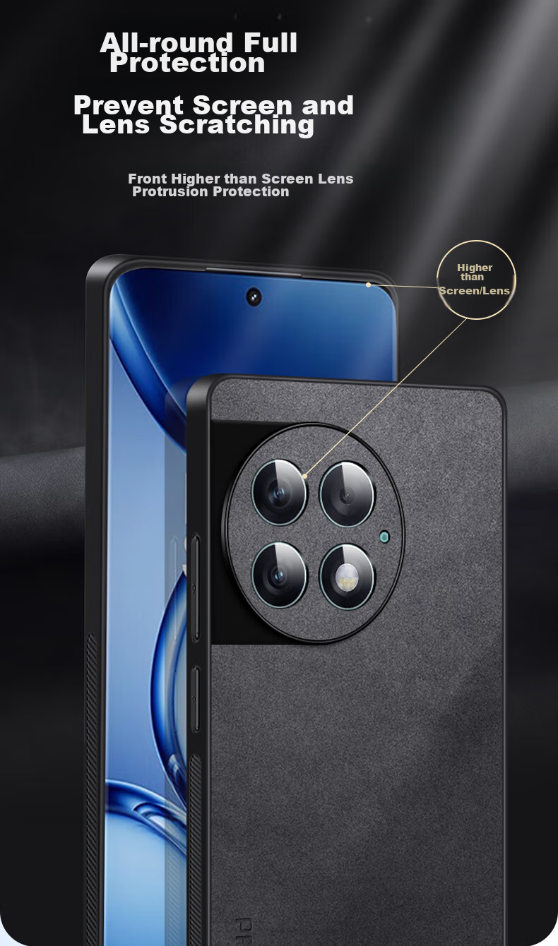 Чехол для OnePlus Ace 2 Pro Shangsu, противоударный, с защитой камеры, из натуральной кожи, черный