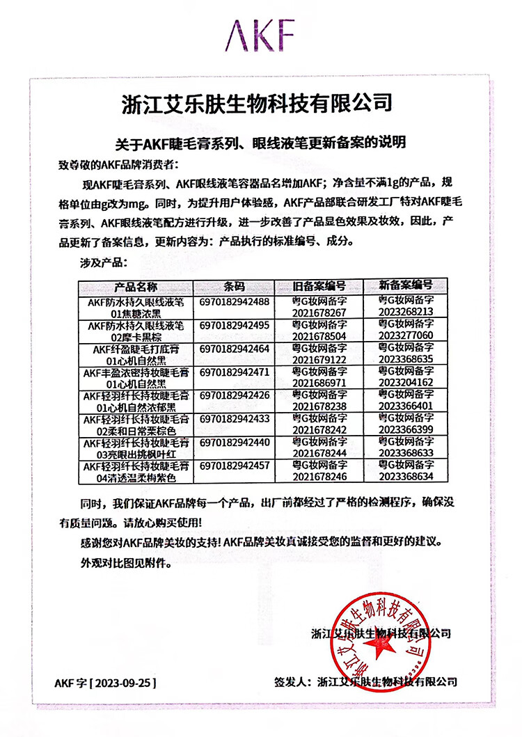 AKF 氛围感电眼套装含附件2件睫毛打底膏5g+黑色睫毛膏5g