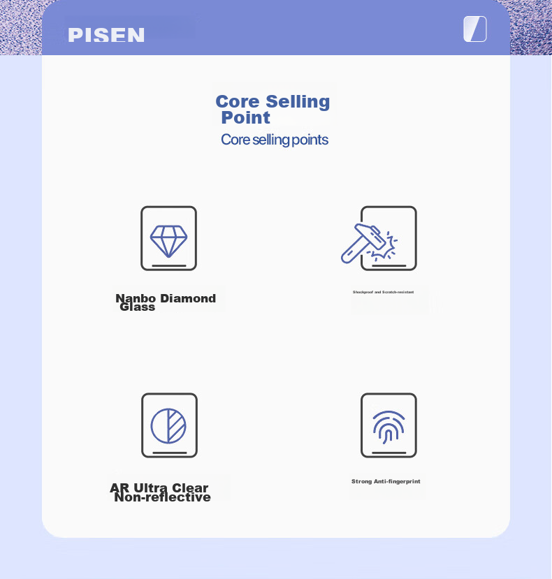 Защитная пленка PISEN для iPad 11/10 (2025/2022), закаленное стекло, HD, антибликовая, противоударная, 2 шт.