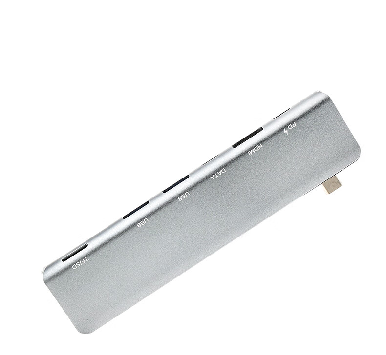 USB-C хаб Youlianxing, 7-в-1, с HDMI 4K, USB 3.0, SD/TF кардридером, PD зарядкой, алюминиевый корпус, серебристый