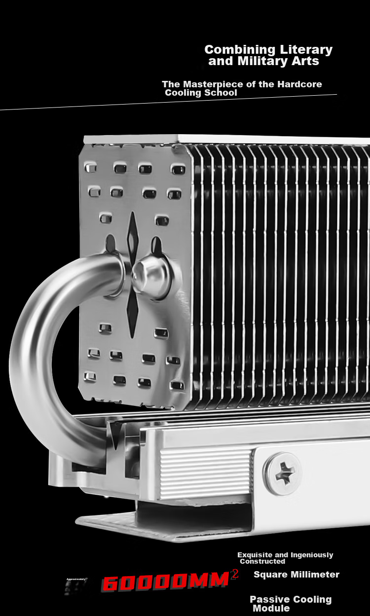 Радиатор M.2 SSD Thermalright HR-10 2280, 2280 мм, полностью гальваническое покрытие, двойные тепловые трубки AGHP, двухслойная силиконовая прокладка