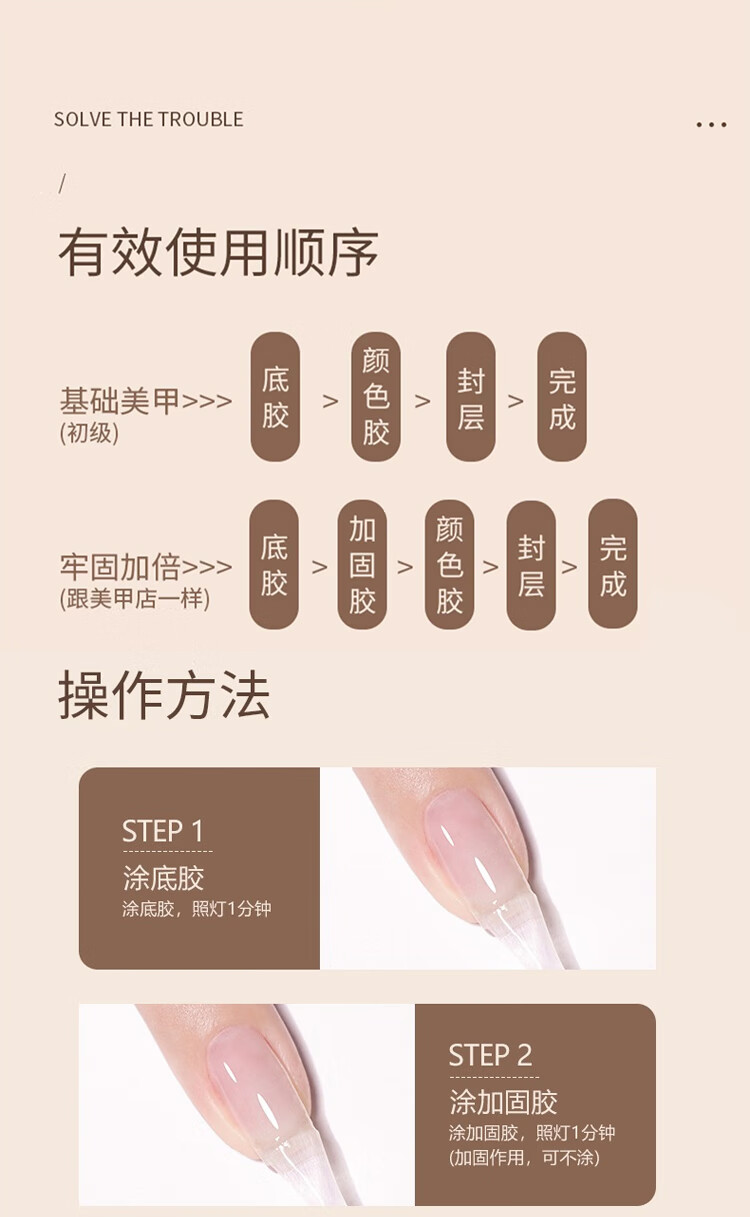 舒羞（SO SHY）指甲油胶底胶15ml 基础胶功能胶美甲胶美甲专用