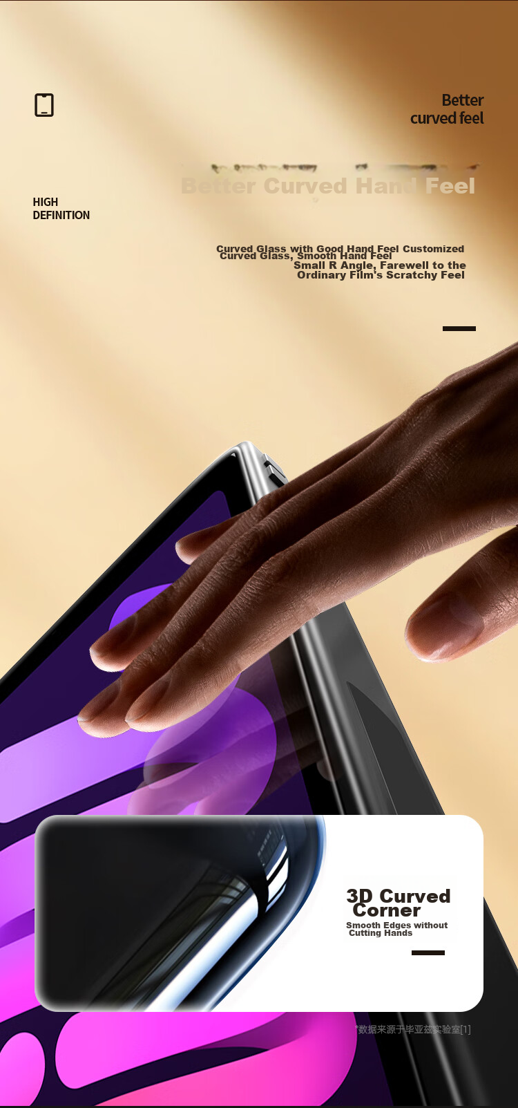 Защитное стекло BIAZE для Apple iPad Mini 7/6 8.3 дюйма, ультратонкое, HD, полное покрытие, защита от царапин