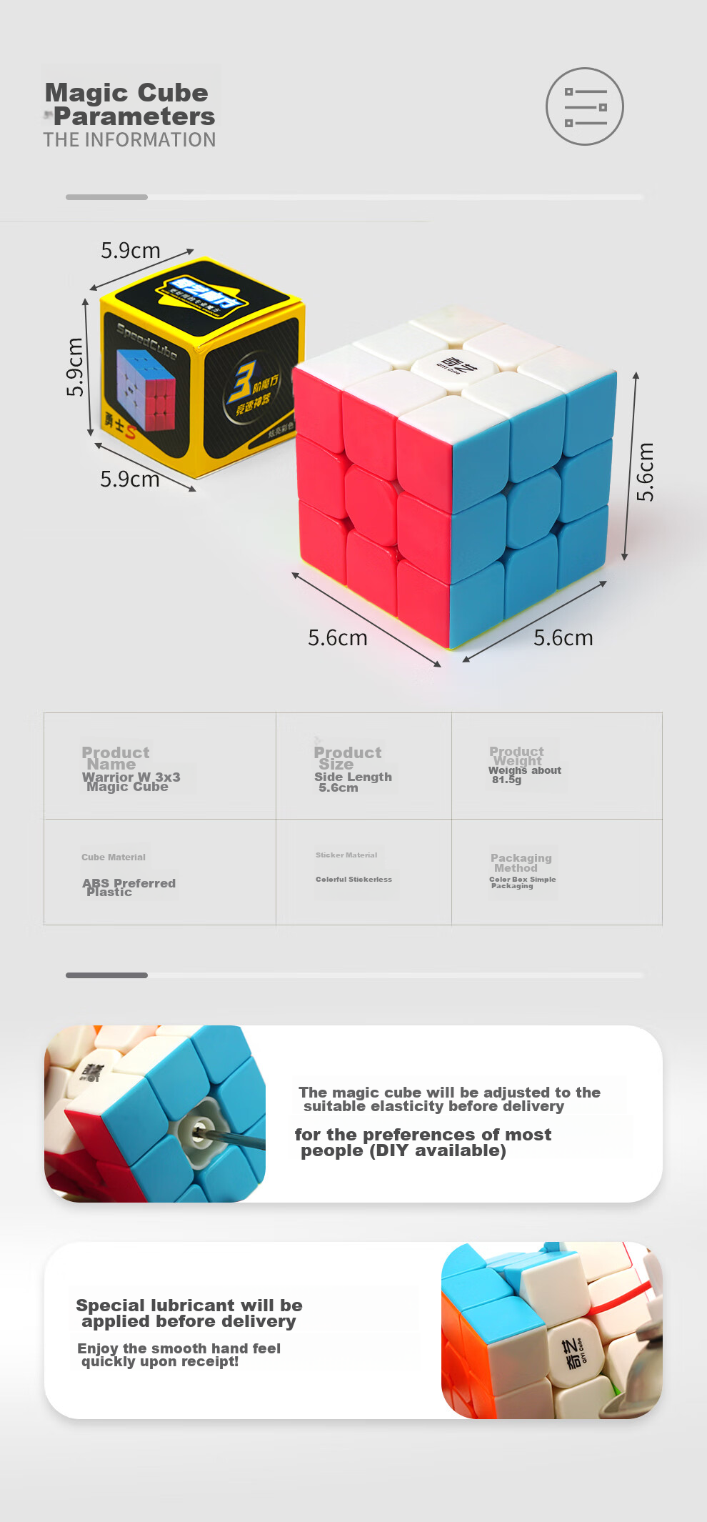 Кубик Рубика Qiyi Yongshi S Cube, 3x3, развивающая игрушка-головоломка для детей и взрослых, цветной