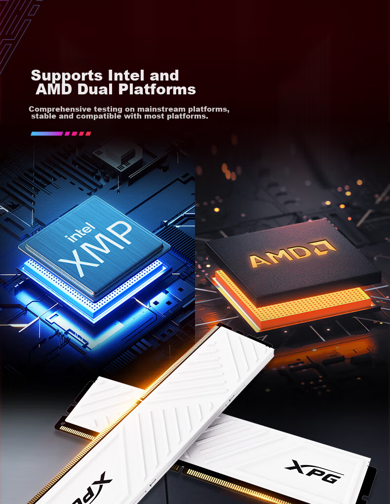 Оперативная память ADATA XPG Wilong D35 DDR4, 16 ГБ (2x8 ГБ), 3200 МГц, белый