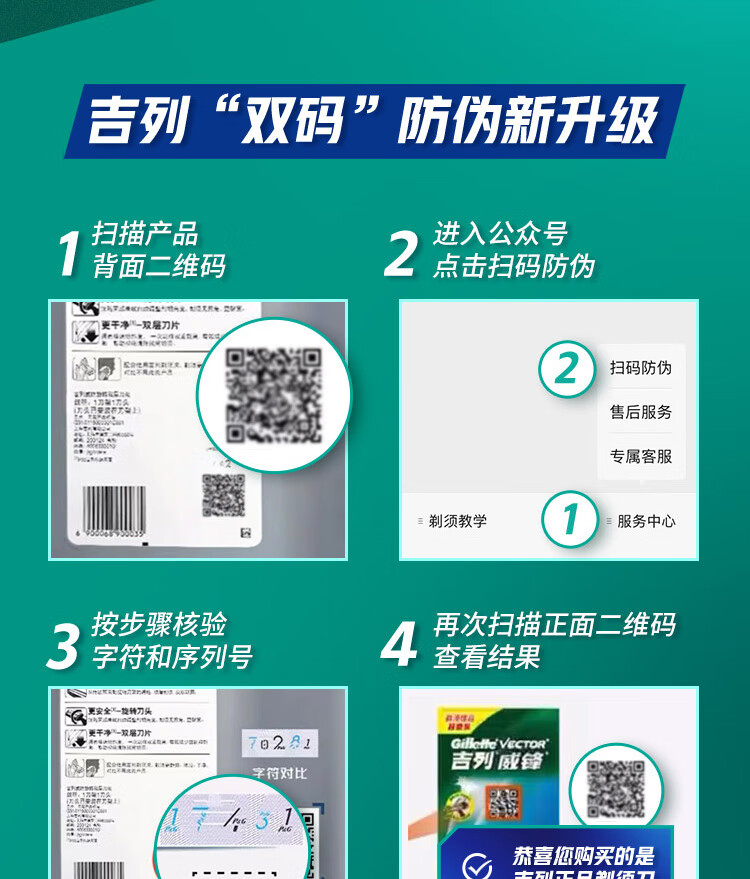 吉列剃须刀手动威锋1刀架5刀头 刮胡刀胡须刀剃胡刀老式剃须刀