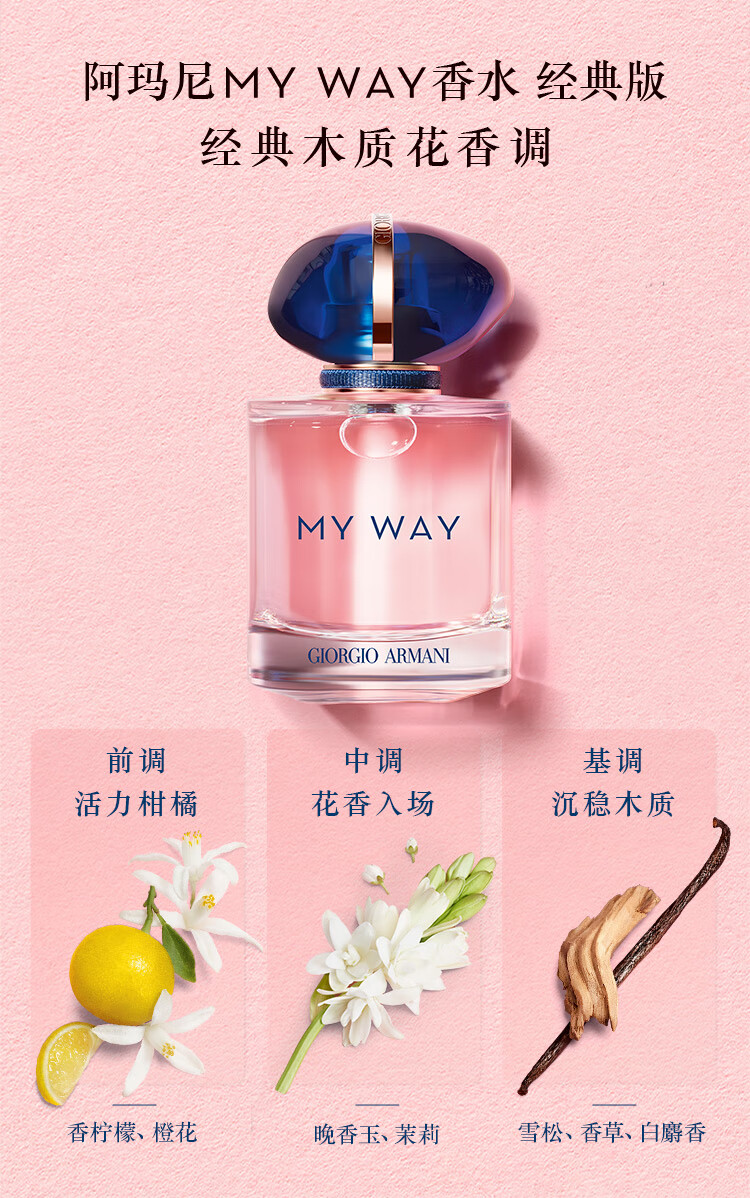 阿玛尼（ARMANI）「MYWAY」自我无界香水 星品尝鲜盒（MYWAY1.2ml*2）