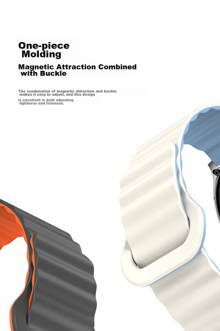 Ремешок MSSM Magnetic Loop для Huawei Watch 4 Pro/GT5/GT4/GT5 Pro, силиконовый, с магнитной застежкой, 22 мм, цвет "Звездный апельсин"