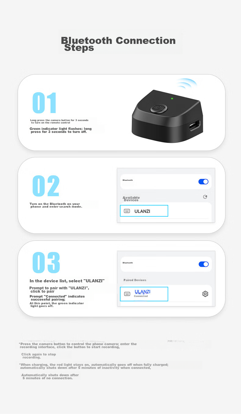 Ulanzi CG-02 - портативный стабилизатор со встроенной подсветкой и Bluetooth-пультом для селфи и видеосъемки